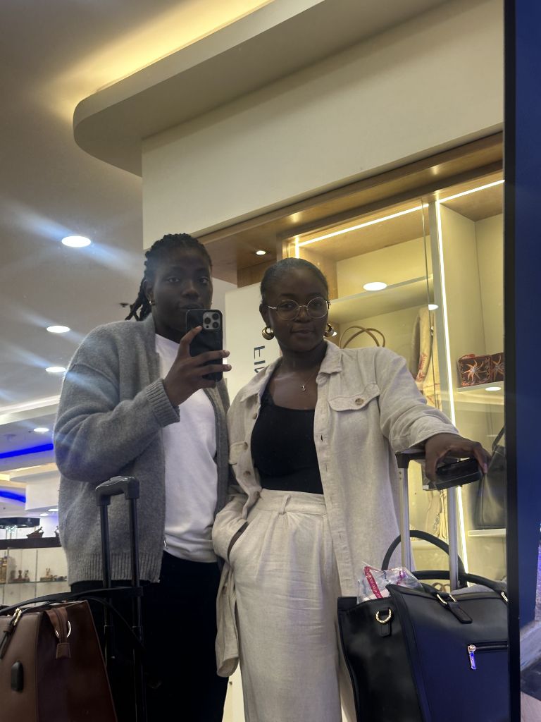 Marion & Tosin at Airport