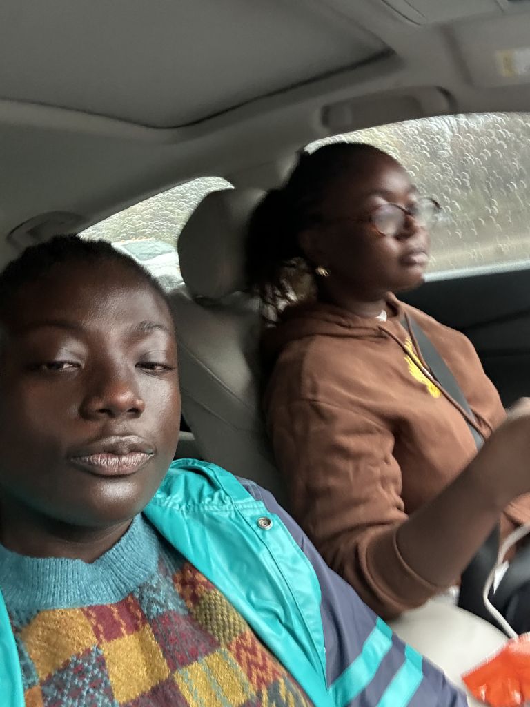 Marion & Tosin Car Selfie